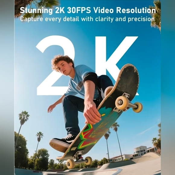 FLATIC 2K Camcorder, 48MP Video Camera, 16X Digital Zoom Vlogging Camera - Picture 3 of 10